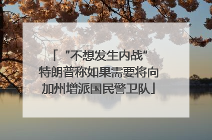 “不想发生内战” 特朗普称如果需要将向加州增派国民警卫队