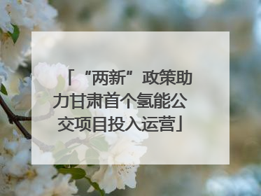 “两新”政策助力甘肃首个氢能公交项目投入运营