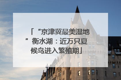 “京津冀最美湿地”衡水湖：近万只夏候鸟进入繁殖期