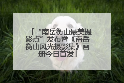 “南岳衡山最美摄影点”发布暨《南岳衡山风光摄影集》画册今日首发