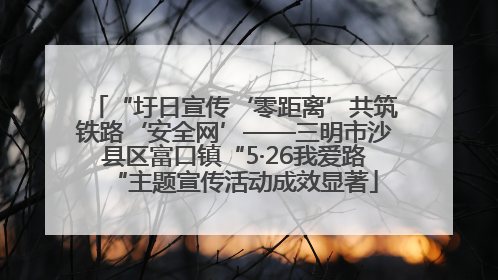 “圩日宣传‘零距离’共筑铁路‘安全网’——三明市沙县区富口镇“5·26我爱路“主题宣传活动成效显著