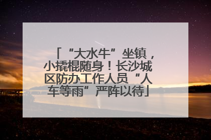 “大水牛”坐镇，小撬棍随身！长沙城区防办工作人员“人车等雨”严阵以待