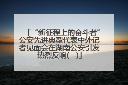 “新征程上的奋斗者”公安先进典型代表中外记者见面会在湖南公安引发热烈反响(一)
