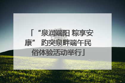 “泉润端阳 粽享安康” 趵突泉畔端午民俗体验活动举行