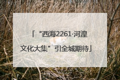 “西海2261·河湟文化大集”引全城期待