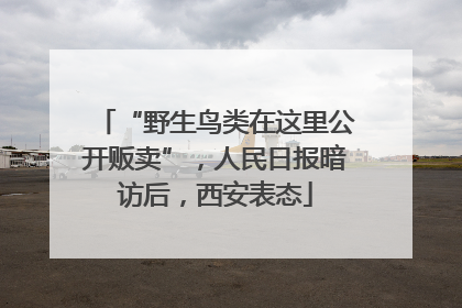 “野生鸟类在这里公开贩卖”，人民日报暗访后，西安表态