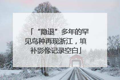 “隐退”多年的罕见鸟种再现浙江，填补影像记录空白