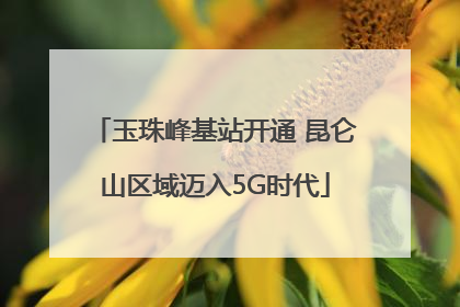 玉珠峰基站开通 昆仑山区域迈入5G时代