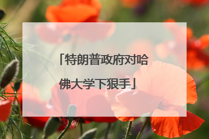 特朗普政府对哈佛大学下狠手