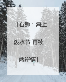 石狮：海上泼水节 再续两岸情