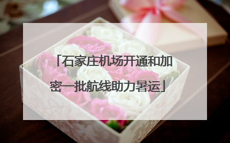 石家庄机场开通和加密一批航线助力暑运