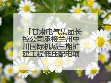 甘肃电气集团长控公司承接兰州中川国际机场三期扩建工程低压配电项目纪实