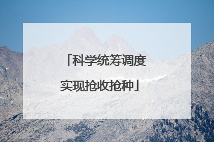 科学统筹调度实现抢收抢种