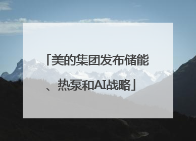 美的集团发布储能、热泵和AI战略