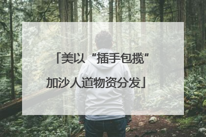 美以“插手包揽”加沙人道物资分发