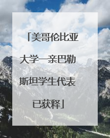 美哥伦比亚大学一亲巴勒斯坦学生代表已获释