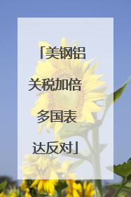 美钢铝关税加倍 多国表达反对