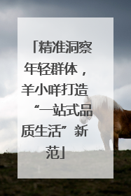 精准洞察年轻群体，羊小咩打造“一站式品质生活”新范