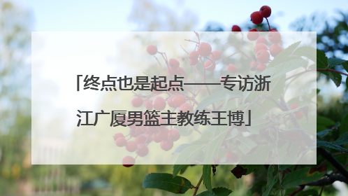 终点也是起点——专访浙江广厦男篮主教练王博
