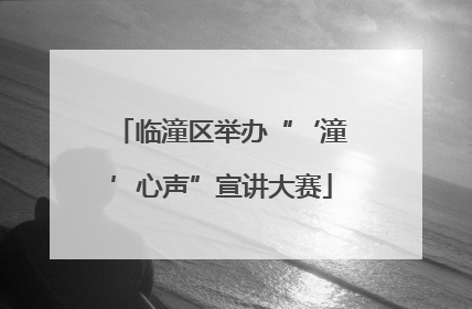 临潼区举办“‘潼’心声”宣讲大赛