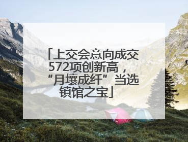 上交会意向成交572项创新高，“月壤成纤”当选镇馆之宝