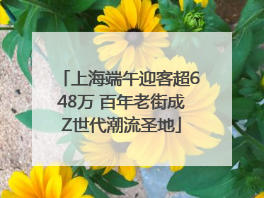 上海端午迎客超648万 百年老街成Z世代潮流圣地