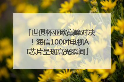 世俱杯亚欧巅峰对决！海信100吋电视AI芯片呈现高光瞬间