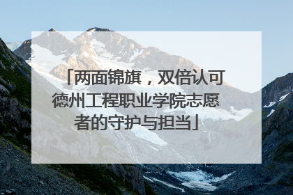 两面锦旗，双倍认可德州工程职业学院志愿者的守护与担当