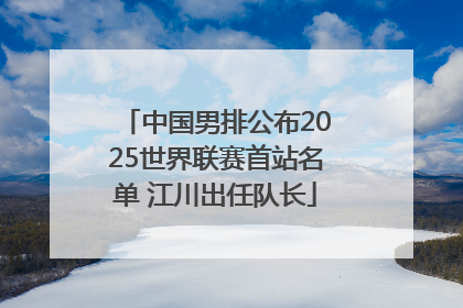 中国男排公布2025世界联赛首站名单 江川出任队长