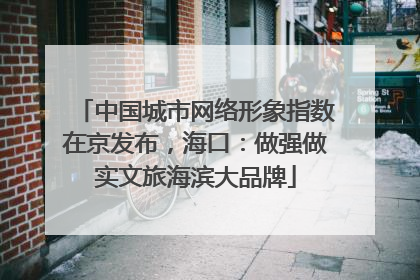 中国城市网络形象指数在京发布，海口：做强做实文旅海滨大品牌
