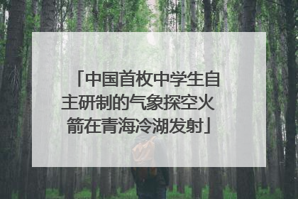 中国首枚中学生自主研制的气象探空火箭在青海冷湖发射