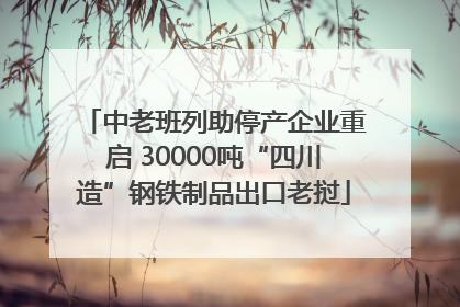 中老班列助停产企业重启 30000吨“四川造”钢铁制品出口老挝