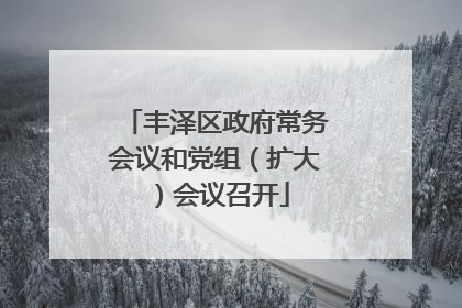 丰泽区政府常务会议和党组（扩大）会议召开