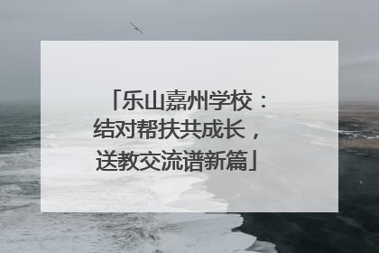 乐山嘉州学校：结对帮扶共成长，送教交流谱新篇