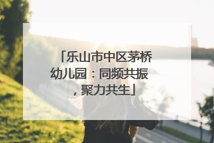 乐山市中区茅桥幼儿园：同频共振，聚力共生