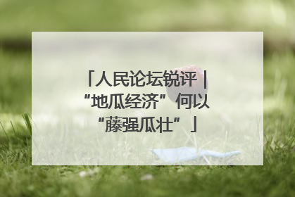 人民论坛锐评｜“地瓜经济”何以“藤强瓜壮”