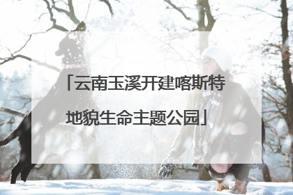 云南玉溪开建喀斯特地貌生命主题公园