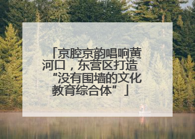 京腔京韵唱响黄河口，东营区打造“没有围墙的文化教育综合体”