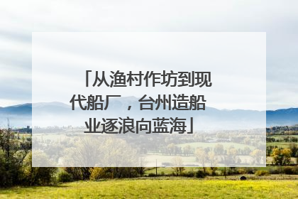 从渔村作坊到现代船厂，台州造船业逐浪向蓝海