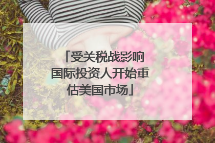 受关税战影响 国际投资人开始重估美国市场