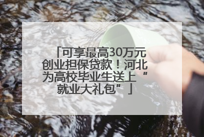 可享最高30万元创业担保贷款！河北为高校毕业生送上“就业大礼包”