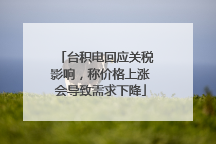 台积电回应关税影响，称价格上涨会导致需求下降