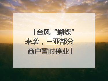 台风“蝴蝶”来袭，三亚部分商户暂时停业