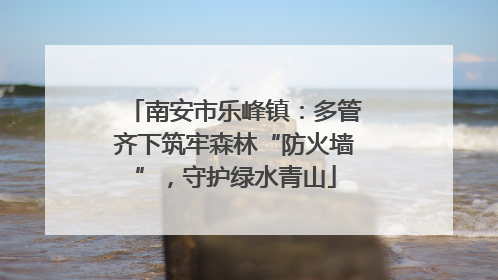 南安市乐峰镇：多管齐下筑牢森林“防火墙”，守护绿水青山