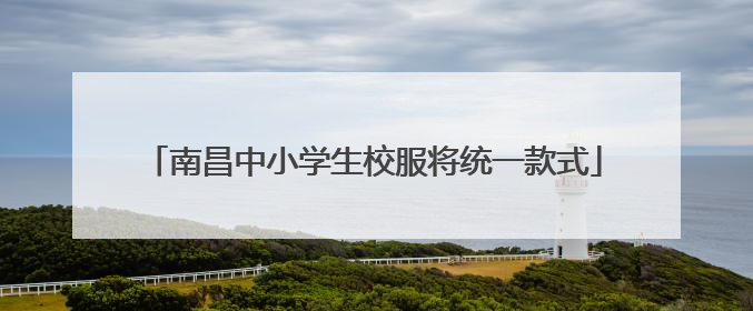 南昌中小学生校服将统一款式