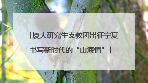 厦大研究生支教团出征宁夏 书写新时代的“山海情”