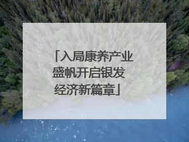 入局康养产业 盛帆开启银发经济新篇章