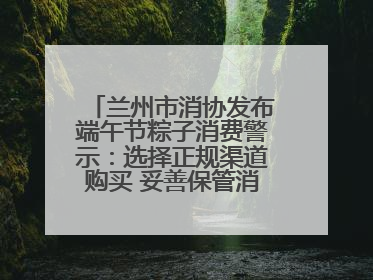 兰州市消协发布端午节粽子消费警示：选择正规渠道购买 妥善保管消费凭证