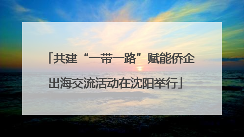 共建“一带一路”赋能侨企出海交流活动在沈阳举行