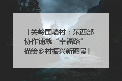 关岭围墙村：东西部协作铺就“幸福路” 描绘乡村振兴新图景